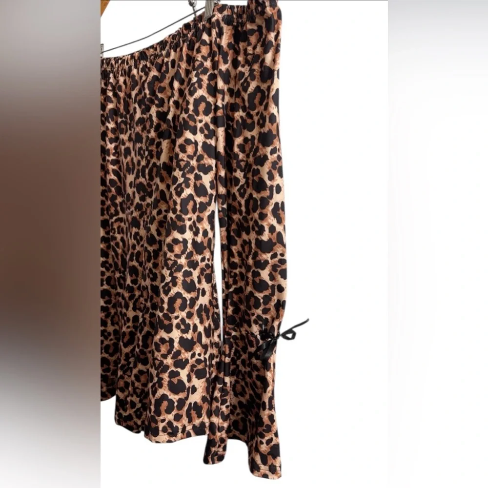 Leopard Print Off-Shoulder Romper Stretchy Size 3XL NWOT - Picture 7 of 7